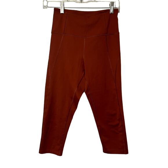 Girlfriend Collective‎ Womens Cropped Leggings Small Brown Sustainable Recycled - Picture 1 of 8